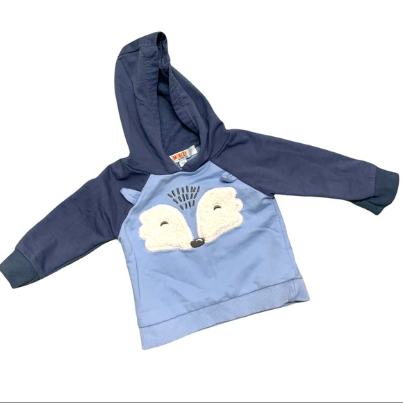 5/$25 Monkey Bars Plush Fox Hoodie Sweatshirt Baby 12 Month - Picture 4 of 4